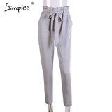 Simplee Apparel OL chiffon high waist harem pants - ladies Shapewear 