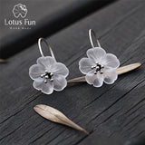 Lotus Fun Real Sterling Silver Handmade Flower in the Earrings - ladies Shapewear 
