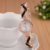 Fashion Ladies Quartz Bracelet Watch Rose Gold Female Wristwatch - ladies Shapewear 