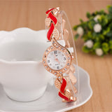 Fashion Ladies Quartz Bracelet Watch Rose Gold Female Wristwatch - ladies Shapewear 