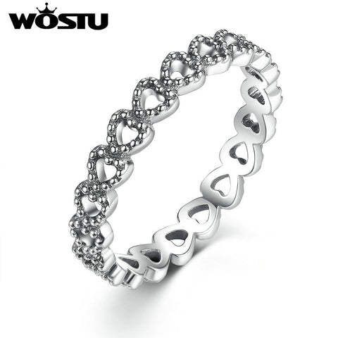 Best Selling  Silver Stackable Forever Heart Love Rings - ladies Shapewear 