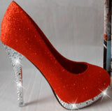 gold high heels green white wedding shoes - ladies Shapewear 