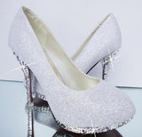gold high heels green white wedding shoes - ladies Shapewear 
