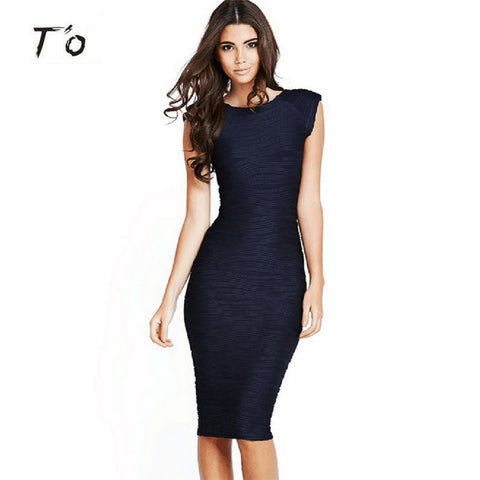 T'O Women Party Bodycon Wiggle Tunic Pencil Dress 190 - ladies Shapewear 