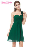 Chiffon Bridesmaid Dress One Shoulder Flowers Padded Hot sale Bridesmaid Dress - ladies Shapewear 