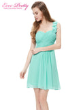 Chiffon Bridesmaid Dress One Shoulder Flowers Padded Hot sale Bridesmaid Dress - ladies Shapewear 