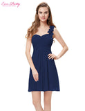 Chiffon Bridesmaid Dress One Shoulder Flowers Padded Hot sale Bridesmaid Dress - ladies Shapewear 