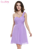 Chiffon Bridesmaid Dress One Shoulder Flowers Padded Hot sale Bridesmaid Dress - ladies Shapewear 