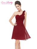 Chiffon Bridesmaid Dress One Shoulder Flowers Padded Hot sale Bridesmaid Dress - ladies Shapewear 