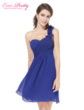 Chiffon Bridesmaid Dress One Shoulder Flowers Padded Hot sale Bridesmaid Dress - ladies Shapewear 