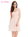 Chiffon Bridesmaid Dress One Shoulder Flowers Padded Hot sale Bridesmaid Dress - ladies Shapewear 