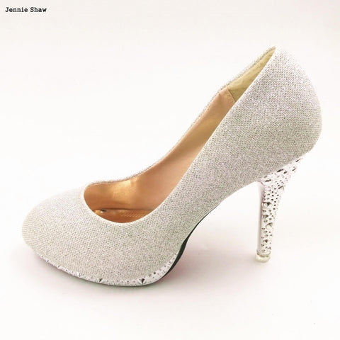 gold high heels green white wedding shoes - ladies Shapewear 