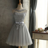 LOVONEY Short Prom Dresses Sexy Backless Lace Formal Dress - ladies Shapewear 