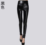 Autumn winter Women High Waist PU Leather Pencil Leggings - ladies Shapewear 