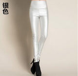 Autumn winter Women High Waist PU Leather Pencil Leggings - ladies Shapewear 