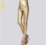 Autumn winter Women High Waist PU Leather Pencil Leggings - ladies Shapewear 