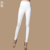 Autumn winter Women High Waist PU Leather Pencil Leggings - ladies Shapewear 