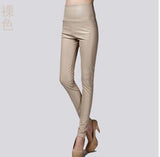 Autumn winter Women High Waist PU Leather Pencil Leggings - ladies Shapewear 