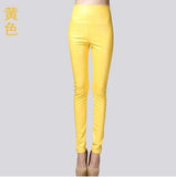 Autumn winter Women High Waist PU Leather Pencil Leggings - ladies Shapewear 
