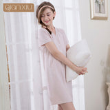 Qianxiu Nightdress Knee-Length For Women Solid Comfortable - ladies Shapewear 