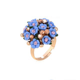 SHUANGR Fashion Beautiful Ceramic Flower Ring - ladies Shapewear 