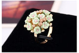 SHUANGR Fashion Beautiful Ceramic Flower Ring - ladies Shapewear 