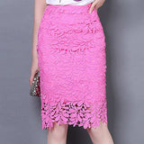 Lace Skirt Women Elegant Summer High Waist Pencil Skirts - ladies Shapewear 