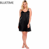 BLUETIME Plus Size Sleep Dress Nightgown - ladies Shapewear 
