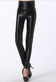 Hot Selling High Waist Gold Silver Sexy Leather Leggings - ladies Shapewear 