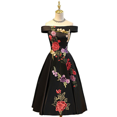 Suosikki Boat Neck Tea-length evening dress - ladies Shapewear 