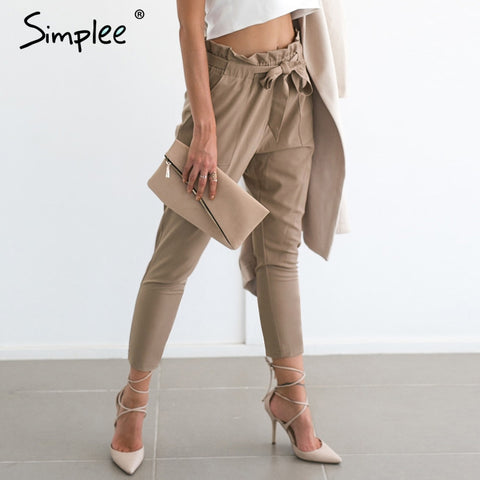 Simplee Apparel OL chiffon high waist harem pants - ladies Shapewear 