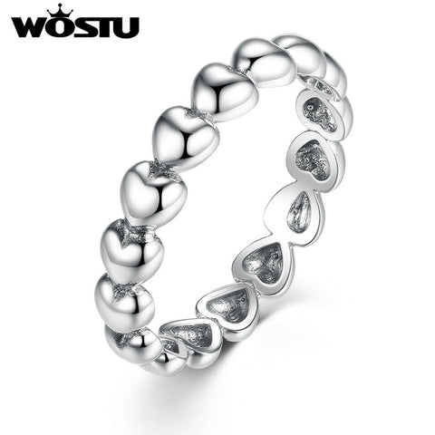 Silver Full Of Love Heart Rings - ladies Shapewear 