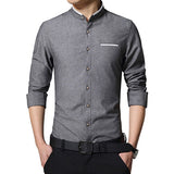 New Fashion Casual Men Shirt Long Sleeve shirt - ladies Shapewear 