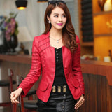 Leather jacket women casual long sleeve faux short coat - ladies Shapewear 