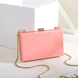 Trenadorab Pink Satin Clutch Evening Bag Chain Women Clutches - ladies Shapewear 
