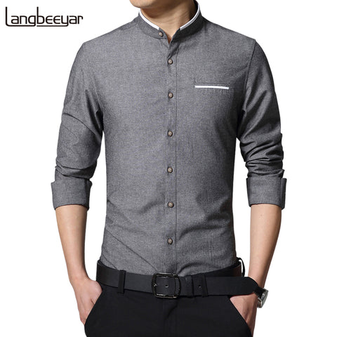New Fashion Casual Men Shirt Long Sleeve shirt - ladies Shapewear 