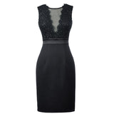 Kate Kasin Elegant Short Prom Dresses Sleeveless V-Back Pencil Party Dress - ladies Shapewear 