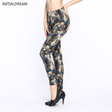 Causal Leggings Womens Fall Fashion Floral Print Leggings - ladies Shapewear 