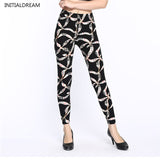 Causal Leggings Womens Fall Fashion Floral Print Leggings - ladies Shapewear 