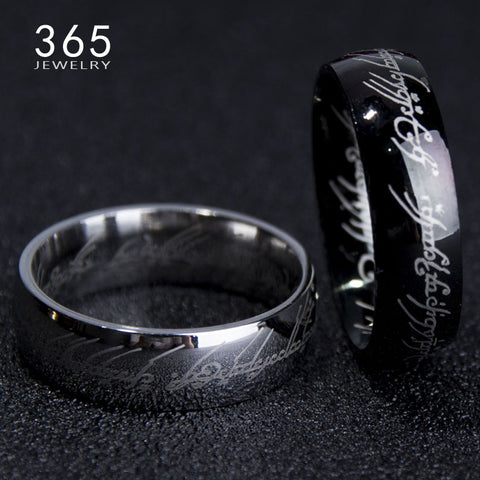 Black Silver Gold Stainless Steel Ring for Men Women - ladies Shapewear 