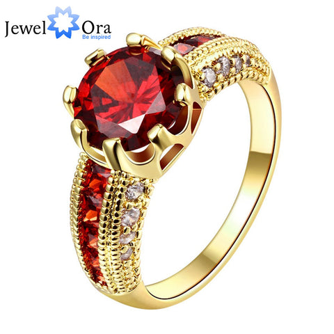 Engagement Rings Cubic Zirconia Rings Luxurious Red Jewelry - ladies Shapewear 