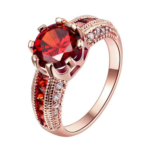 Engagement Rings Cubic Zirconia Rings Luxurious Red Jewelry - ladies Shapewear 