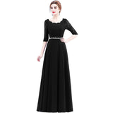 Custom Made Elegant Black Winter Evening Dresses - ladies Shapewear 