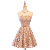 LOVONEY  A-Line Sweetheart Short Prom Dresses Sexy Backless - ladies Shapewear 