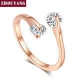 ZYR007 Fashion Design Rose Gold Color Wedding Ring - ladies Shapewear 