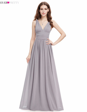 Evening Dresses Long V-Neck Sexy Ever Pretty Dress Chiffon Sleeveless Dress - ladies Shapewear 