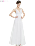 Evening Dresses Long V-Neck Sexy Ever Pretty Dress Chiffon Sleeveless Dress - ladies Shapewear 