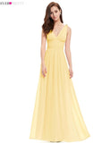 Evening Dresses Long V-Neck Sexy Ever Pretty Dress Chiffon Sleeveless Dress - ladies Shapewear 