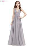 Evening Dresses Long V-Neck Sexy Ever Pretty Dress Chiffon Sleeveless Dress - ladies Shapewear 
