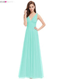 Evening Dresses Long V-Neck Sexy Ever Pretty Dress Chiffon Sleeveless Dress - ladies Shapewear 